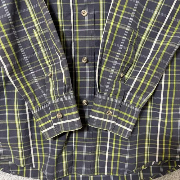 Plaid Button Down Shirt Western Workwear Small Cotton Blend Ariat Pro Series - Picture 6 of 13